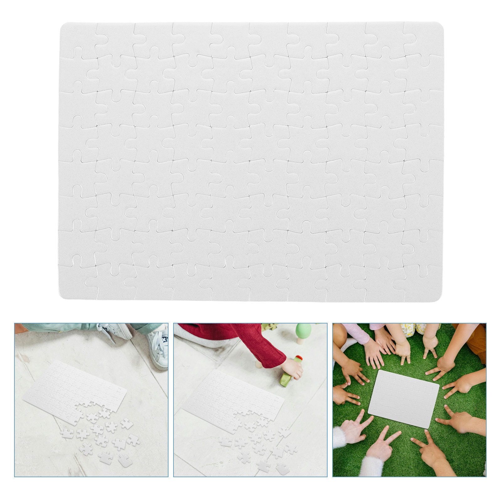Puzzle Blank White - Lege puzzelbladen – 4 stuks witte