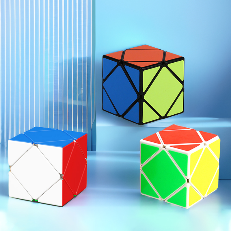 Puzzle Blank White - SENGSO Skewb Speed ​​Cube Stickerloze Skewb
