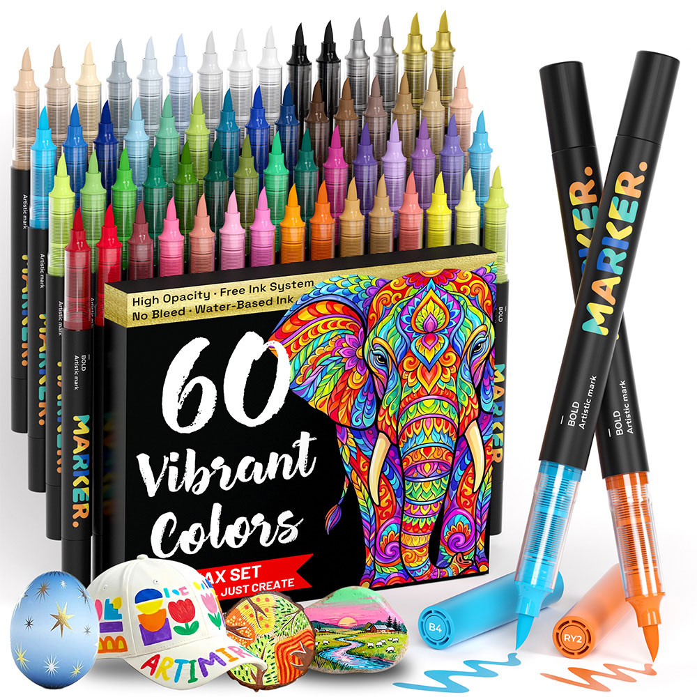 Copic Marker Classic - Acrylverf Markerstiftenset - 60/36/12 kleuren penseelpunt