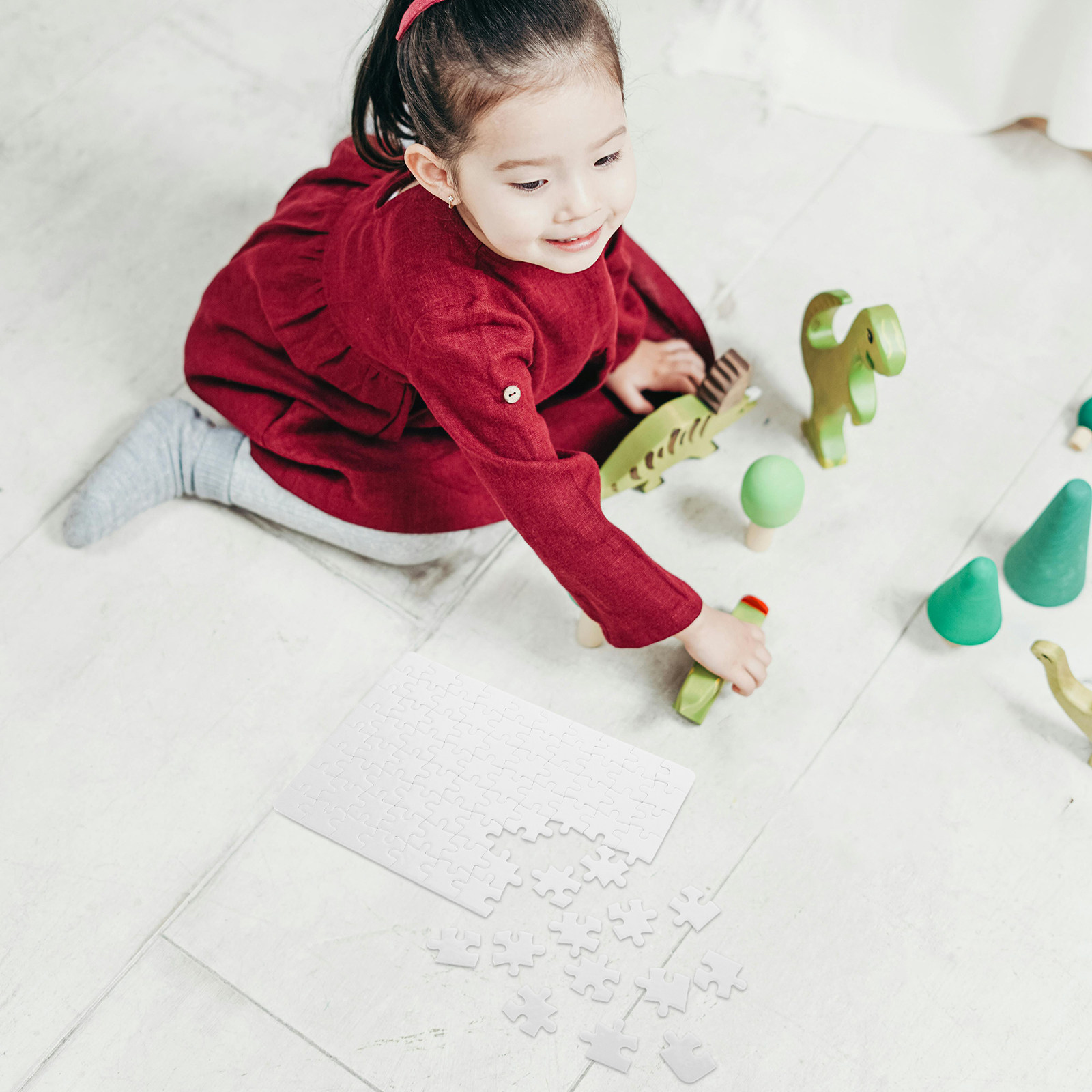 Witte puzzelbordset – 4 blanco - Puzzle Blank White recensie en prijs
